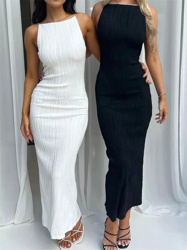 Women Long Dress Ruched